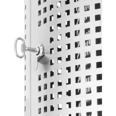 Canestro spazzatura rifiuti municipali rotondi estivi con acciaio posacenere 12 l grigio