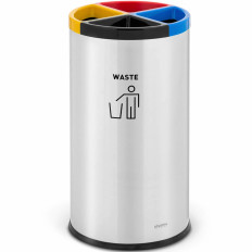 Panier à ordures pour la séparation 4 en acier de chambre 45 l argent