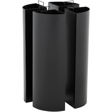 Panier à ordures pour la séparation 4 en acier de chambre 45 l argent