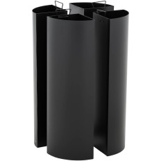 Panier à ordures pour la séparation 4 en acier de chambre 45 l argent