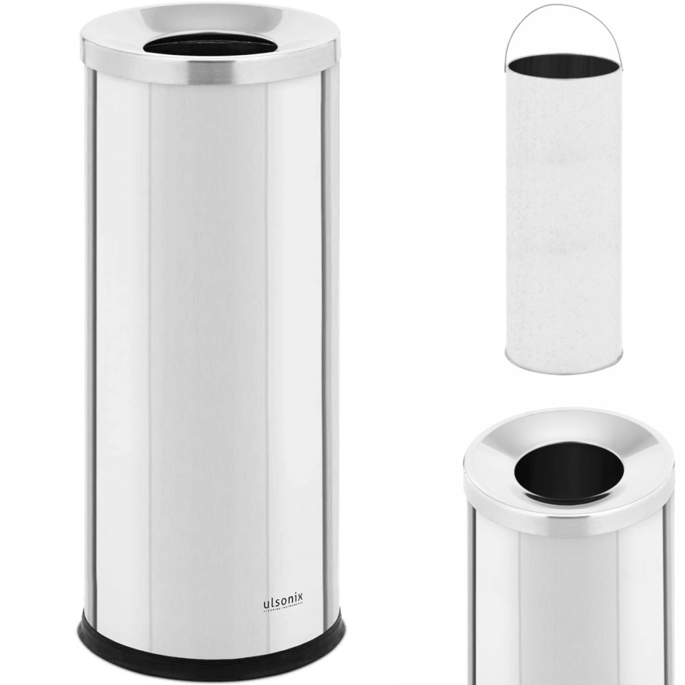 Urban odpad bin vonkajšie kolo St. 250 x 610 mm strieborná oceľ Urban odpad bin vonkajšie kolo St. 250 x 610 mm strieborná oceľ