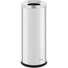Městský odpadní bin venkovní kolo St. 250 x 610 mm stříbrná ocel