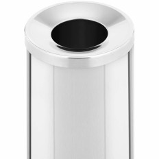 Urban odpadki bin na prostem okrog. 250 x 610 mm Srebrno jeklo