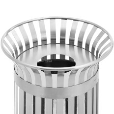 Bin di rifiuti urbani rotondi all'aperto Mer. 73 x 85 cm Acciaio argento