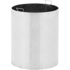 Waste basket Municipal external round with peak 23 l Silver steel