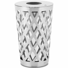 Urban waste bin Outdoor round Wed. 50 x 80 cm de acero gris