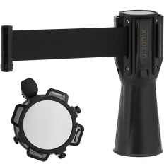 Kasetne ar brīdinājuma lentes brīdinājuma pārklājumu uz virzuļa 2 m melns