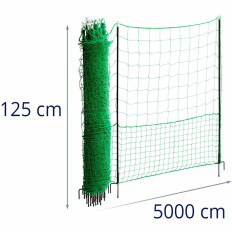 Režģa režģa sesks mājputnu vistām 1,25 x 50 m
