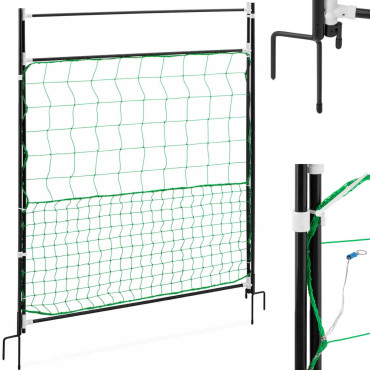 Porta de gateway para a cerca de malha para galinhas de aves 125 x 86 cm