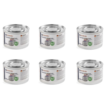 Ζυμαρικά αιθανόλη Bio για ένα κονσερβοποιημένο θερμαντήρα 6x200g - Hendi 194357