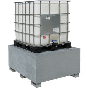 Banheira cativa para o Tanque IBC do Mercado Paleto Mauzer 1000L - galvanizado