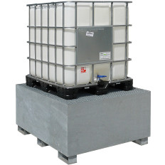 Užpildo vonia į IBC bake iš Paleto rinkos Mauzer 1000l - cinkuotas