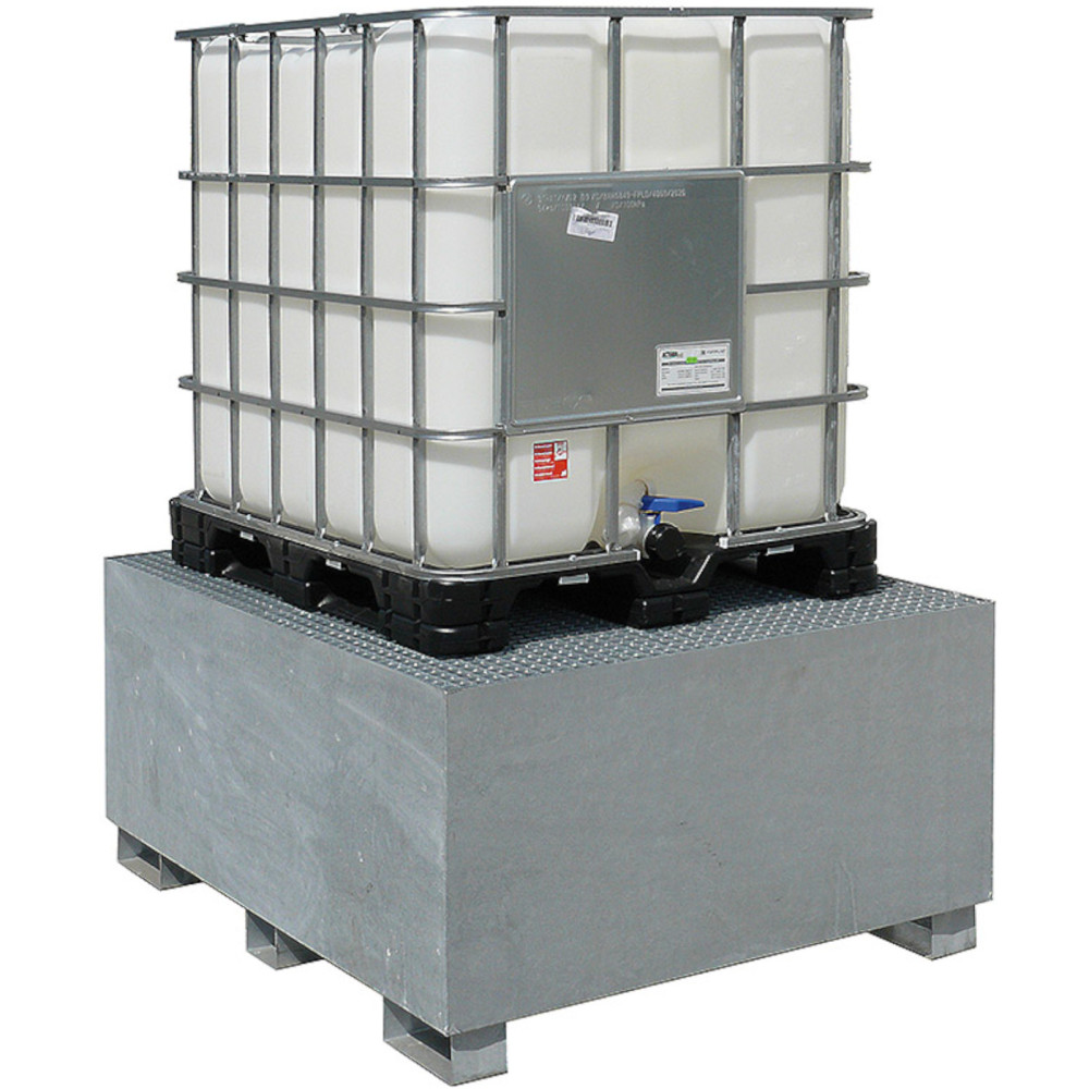 Banheira cativa para o Tanque IBC do Mercado Paleto Mauzer 1000L - galvanizado