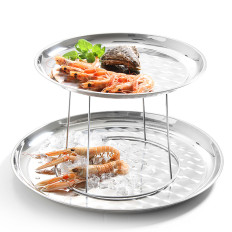 Patters de exposição de aço com base para frutos do mar - Hendi 480519
