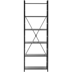 "Bookshelf" palėpė su plieno rėmu 28 x 60 x 182 cm juoda