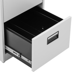 File cabinet metal documents closed with a key - 2 drawers