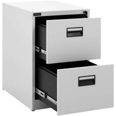 Documentos de metal del gabinete de archivos cerrados con una llave - 2 cajones