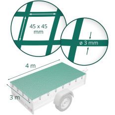 Bezpečnostní čistý ochranný náklad na 4 x 3 m zelené