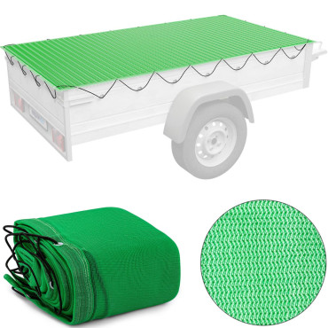 Transporto tinklas, apsaugantis krovinį priekaboje. Mažos kilpos 2,5 x 4,5 m žalia