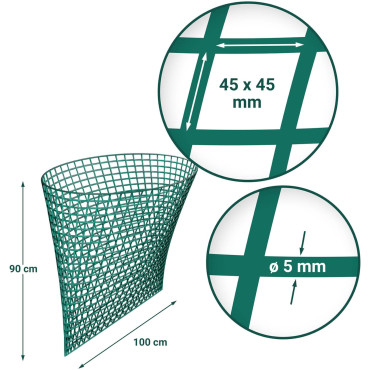 Hay Grid i stockar lämnar mesh 45 x 45 mm 160 x 160 x 180 cm
