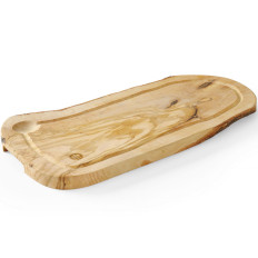 Odbor za serviranje oljčnega lesa z utorom 400 x 250 x 18 mm - Hendi 505212
