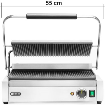 Grill elétrico xl piano 548 x 415 mm 2700 W - Hendi 263624