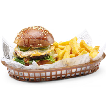 Cesta para pão oval marrom 6 pcs - Hendi 426296