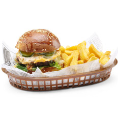 Cesta para pão oval marrom 6 pcs - Hendi 426296