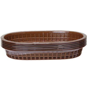 Mand voor brood ovaal bruin 6 stuks - Hendi 426296