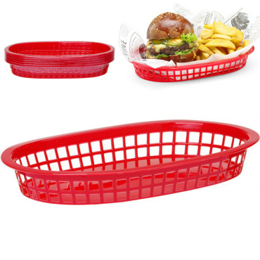 Korg för bröd ovala röda 6 st. Hendi 426319