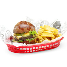 Korb für Brot oval rot 6 Stück. Hendi 426319