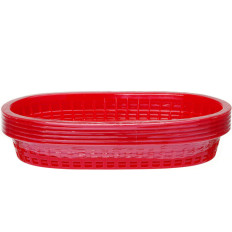 Basket for bread oval red 6 pcs. Hendi 426319