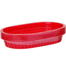 Cesta para pan óvalo rojo 6 PC. Hendi 426319