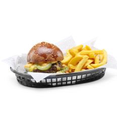 Cesta para pan óvalo negro 6 PC. Hendi 426890