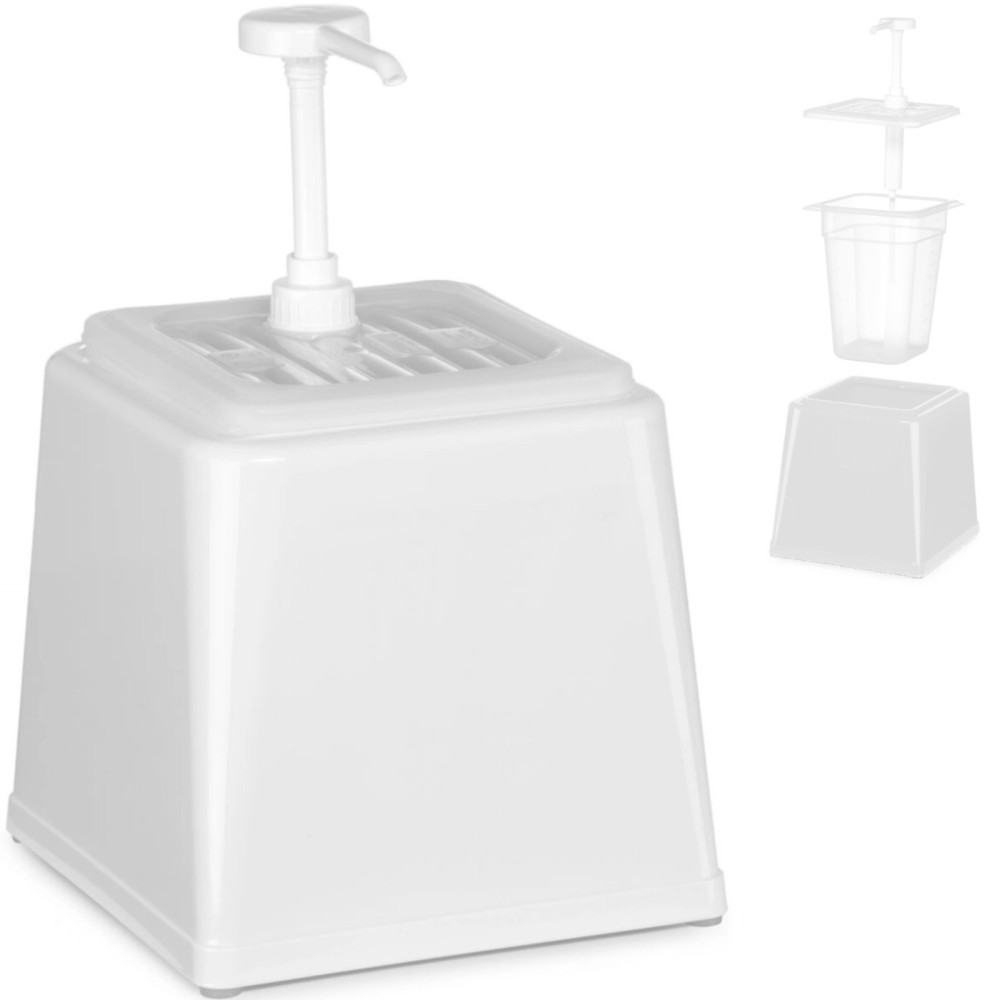 Dispenser dozatorius majonezo padažams su 2,5 l baltos siurbliu - Hendi 203545