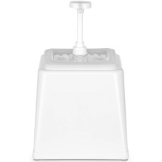 Dispensador del dispensador para las salsas de mayonesa con una bomba de 2,5 l-blancas - Hendi 203545