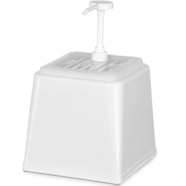 Dispenser dispenser for majones sauser med en 2,5 L-hvit pumpe - Hendi 203545