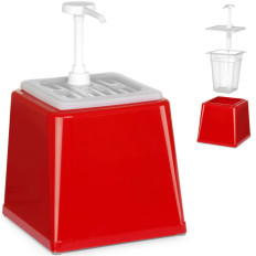 Dispenser Dispenser til ketchup saucer med en 2,5 l-rød pumpe - Hendi 203521