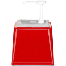 Dozatoriaus dozatorius ketchup padažams su 2,5 l-raudonais siurbliu - Hendi 203521