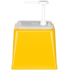 Dispenser dispenser for sennepsaus med en 2,5 L-gul pumpe - Hendi 203538