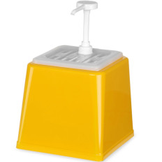 Dispenser-Spender für Senfsaucen mit einer 2,5 l-gelben Pumpe - Hendi 203538