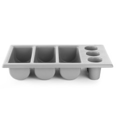 Bestekcontainer GN 1/1 6-delige grijs - Hendi 552353