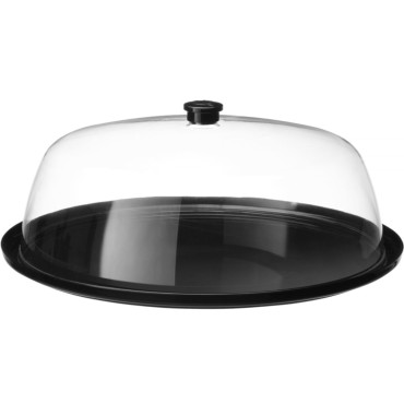 Bandeja de exibição de buffet redondo com cobertura de casas. 350 mm - Hendi 203576