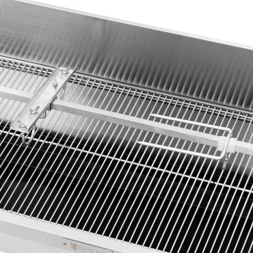 Kolengrill met elektrische roterende roosterende hoek voor het bakken van een biggetje met een deksel 13 in 40 kg 137 cm