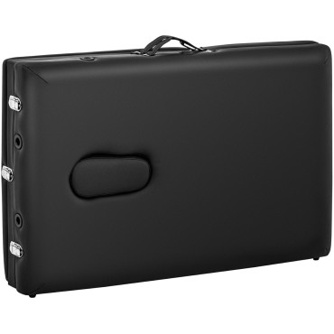 Tafelmassagebed die breed met houten frame Dinan Black - Zwart