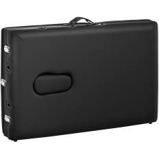 Mesa de masaje de mesa plegable ancho con marco de madera dinan negro - negro