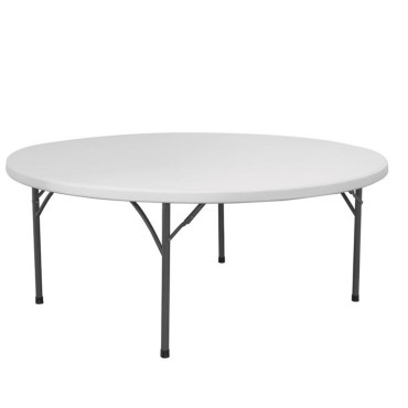Catering table folded white...
