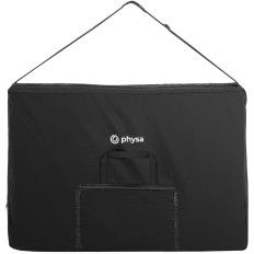 Lit de massage de table pliant large avec cadre en bois Dinan noir - Noir