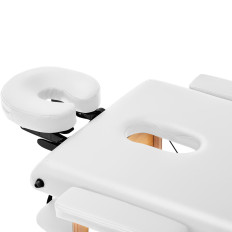 Lit de lit pour massage pliant large avec cadre en bois Dinan blanc - blanc