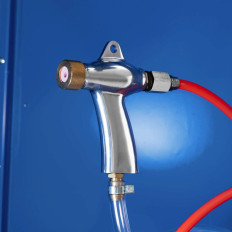 Cabine de pression de sandblaster avec éclairage et pied 990 L - ensemble